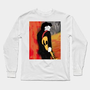 Man in Black Long Sleeve T-Shirt